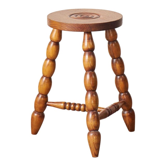 Vintage French Bobbin Stool For Sale