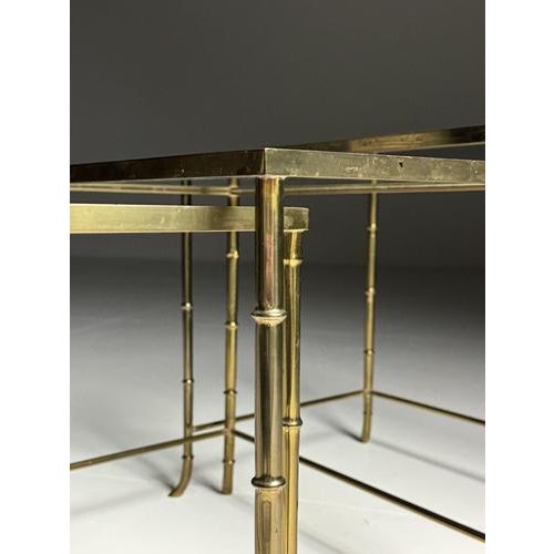 Faux Bamboo Nesting Tables, Set of 3 For Sale - Image 6 of 14