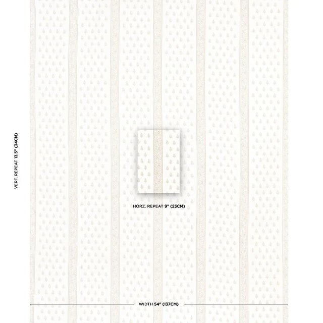 A delicate, airy design that combines stylized floral elements and intricately detailed stripes, Katsura Stripe is a...