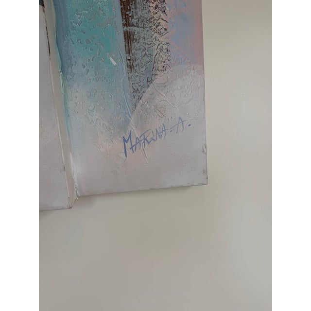 1980s Vintage Stack Canvas Art For Sale - Image 9 of 14