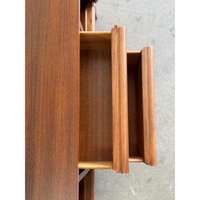1960s Walnut & Oak Compact Credenza For Sale - Image 9 of 10