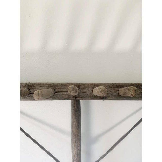 Early 20th Century Antique Hand-Made Rustic French Country Hay Rake For Sale - Image 4 of 9