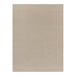 Rug & Kilim’s Oversized Contemporary Textural Solid Rug in Cream and White Tones - 12x16 For Sale