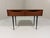 Lovely small sideboard / console table by Asko, Finland (marked). 2 Drawers wirh nice shaped handles, black steel legs....