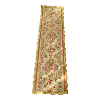 1970s Brocade Table Runner With Golden Edge For Sale