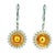 Italian Two-Tone Garnet & Diamond Drop Earrings in 14k Gold, A Pair For Sale In Miami - Image 6 of 8