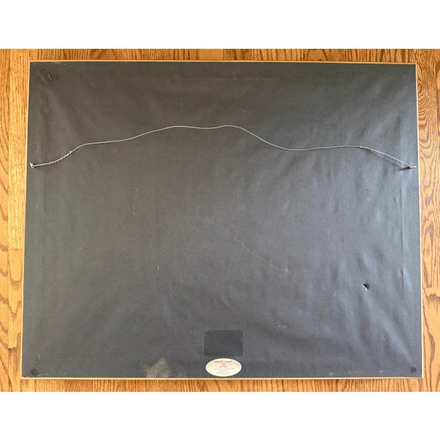 Late 20th Century Signed Original Art Print Winter Village Scene For Sale In Raleigh - Image 6 of 6