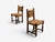 Wood Charles Dudouyt, Six Rustic Dining Chairs, Oak, Rush, France, 1940s For Sale - Image 7 of 16