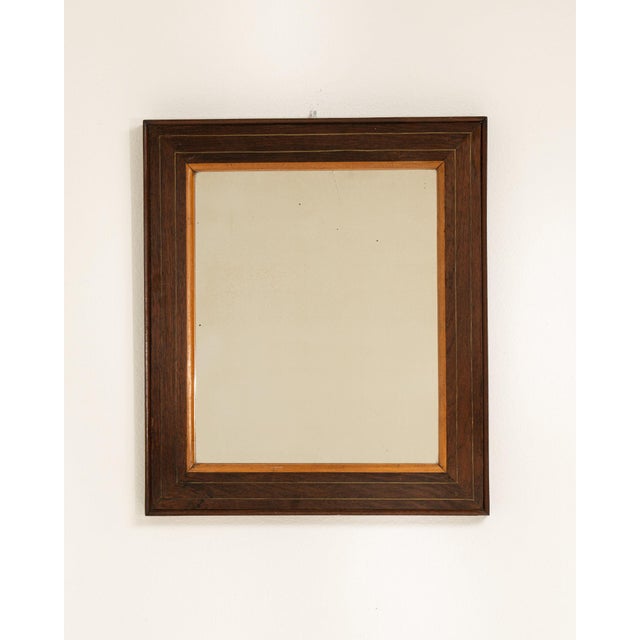 19th Century 19th Century France Brown Wood Mirror For Sale - Image 5 of 8