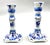 Vintage Dutch Delft Hand Painted Faience Candlesticks - A Pair For Sale - Image 10 of 10