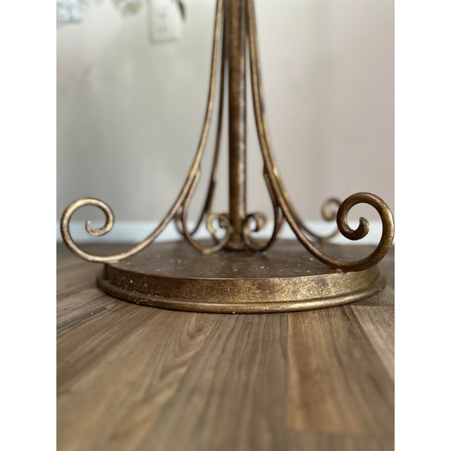 Metal Vintage Gilt-Toned Metal Coat and Hat Rack For Sale - Image 7 of 7