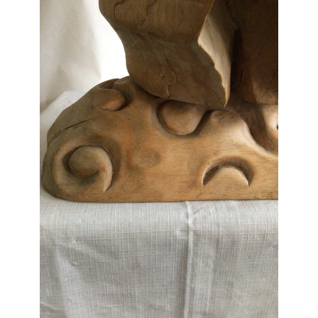 1950s Italian Carved Wood Folded Leaf Sculpture on Wood Base For Sale - Image 11 of 11