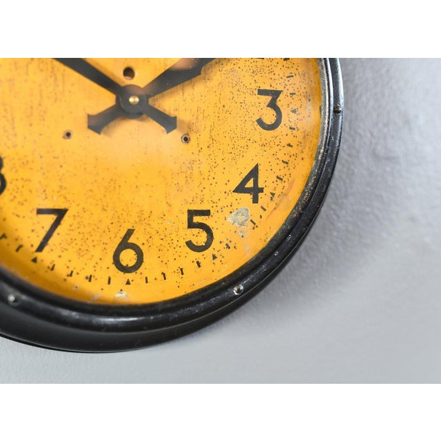 Vintage English Factory Clock, 1930s For Sale - Image 3 of 9