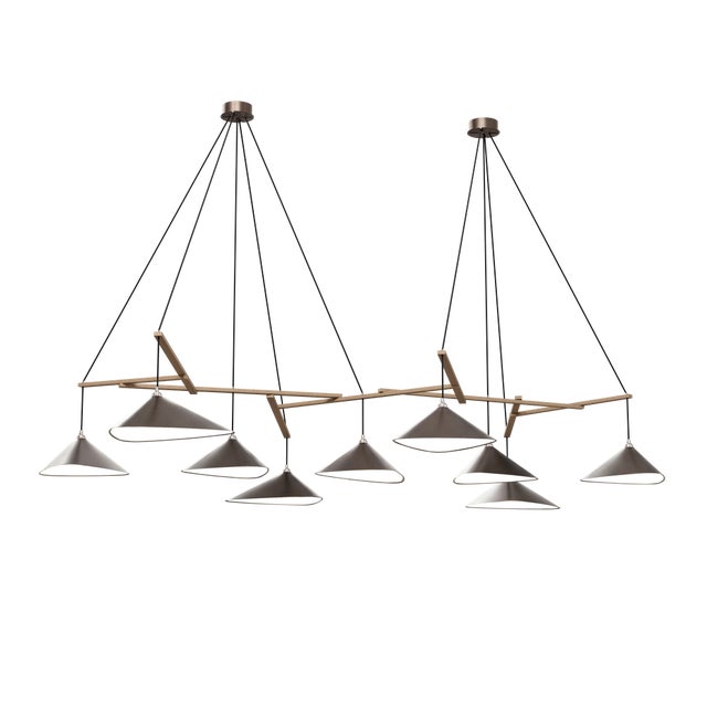 Emily is a series of handmade sheet steel lampshades in various finishes and spatial arrangements. _ Emily was inspired by...