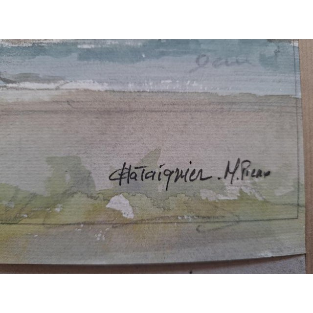 Maurice Chataignier, Chausey, Watercolor on Cardboard For Sale - Image 5 of 6