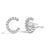 Expertly crafted to symbolize individuality and grace, this exquisite "C" initial stud earring is fashioned from radiant...
