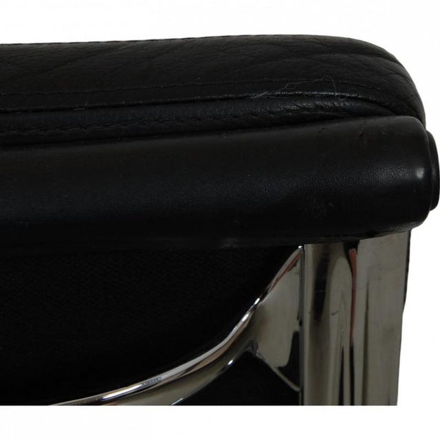Ea-208 Chair in Black Leather by Charles Eames, 2000s For Sale - Image 11 of 18