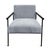 Contemporary Grey Blue Sherpa Pillow Chair For Sale - Image 3 of 9