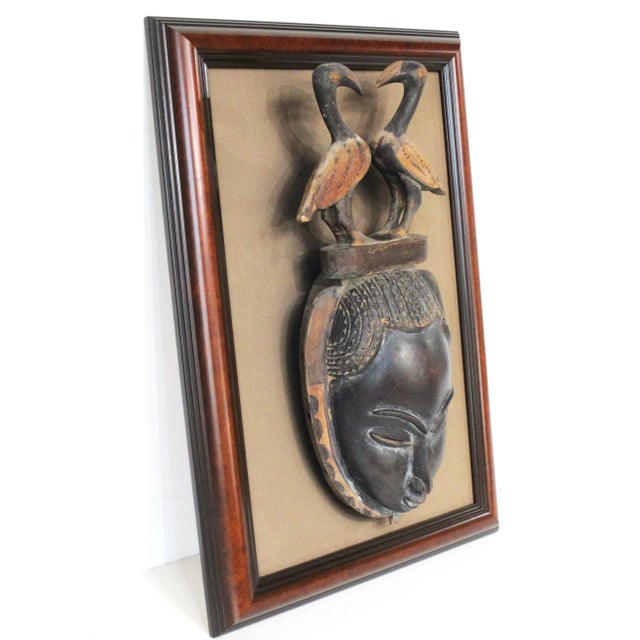 African African Yaure Styled Wood Craved Mask Ivory Coast (B) For Sale - Image 3 of 11