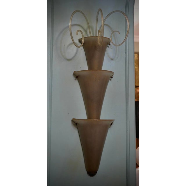 Murano Art Glass and Brass Wall Light, 1990 For Sale - Image 10 of 10
