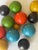 1960s Dozen Mid 20 Th C Polychrome Wood Carpet Balls For Sale - Image 5 of 5