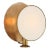 Thomas O'Brien for Visual Comfort Signature Osiris Single Reflector Sconce in Hand-Rubbed Antique Brass with Linen Diffuser For Sale
