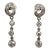 1910s Edwardian Platinum and Old European Cut Diamond Dangle Earrings - 2 Pieces For Sale