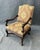 Wood Late 20th Century Traditional High-Back Upholstered Arm Chair For Sale - Image 7 of 10
