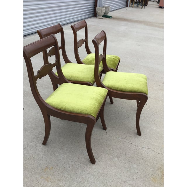 1930s Americana Charlotte Chair Co Walnut Dining Chairs Set of 4