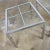 Hollywood Regency Chrome & Glass Square End Tables Brass Details a Pair Style of Maison Jansen For Sale - Image 10 of 16