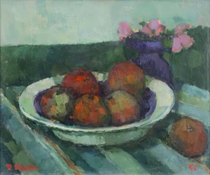 'Still Life With Fruit and Dog Roses' by Ib Eisner, 1953, Paris, Tokyo, London, Copenhagen Academy