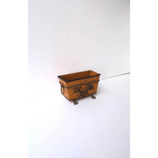 Italian Cachepot Plant Holder or Desk Accessory Neoclassical Empire Style, Signed Italy For Sale - Image 9 of 13