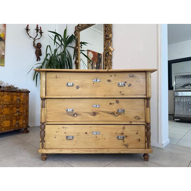 Gründerzeit Chest of Drawers in Spruce Softwood For Sale - Image 12 of 12