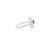 Not Yet Made - Made To Order 14k White Gold Floral Halo Diamond Blue Sapphire Princess Ring Size 7 For Sale - Image 5 of 12