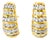 Late 20th Century 14K Yellow Gold Estate Diamond Huggie French Clip Earrings, Pair For Sale