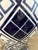 Vintage Aalia Navy Blue and White Geometric Porcelain Ginger Jar Table Lamps - a Pair For Sale - Image 14 of 18