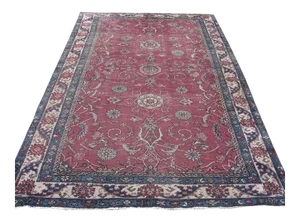 Hand Wowen Wool Turkish Rug, Oushak Rug,Vintage Oushak Rug,Beatifull Color Combination Turkish Retro Rug, Home Decor 5'9"x 9'7" Ft