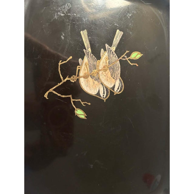 Mid-Century Modern Mid Century Modern Couroc of Monterey Tray With Inlaid Birds Perching on Delicate Branch For Sale - Image 3 of 5