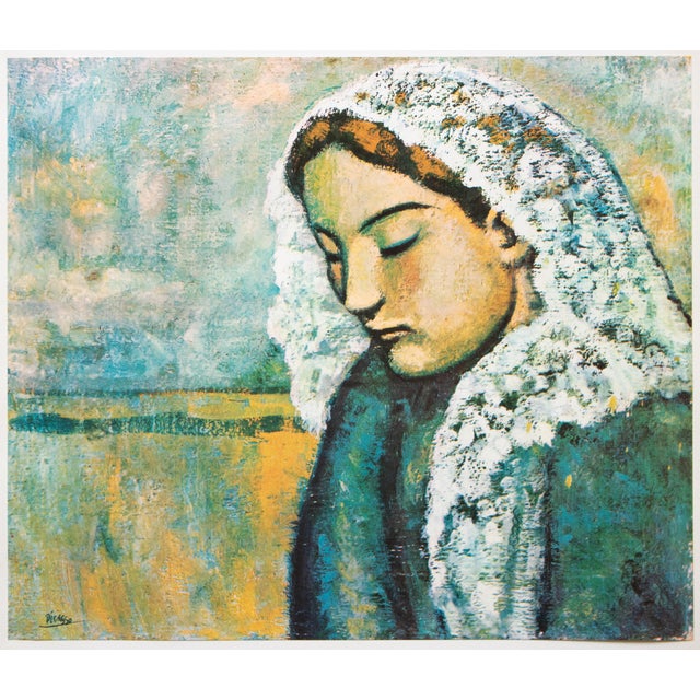 1950s After Pablo Picasso "Woman in White Mantilla", First Edition Swiss Full-Color Print For Sale - Image 9 of 10