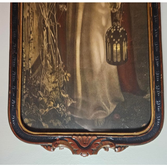 Glass Late 19th Century Rare Lithograph of "Light of the World" From the Original Painting by William Holman Hunt For Sale - Image 7 of 11
