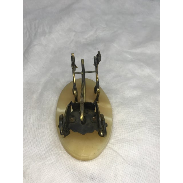 Mid 20th Century Mid 20th Century Roman Chariot Racer With Bow on Marble Base For Sale - Image 5 of 7