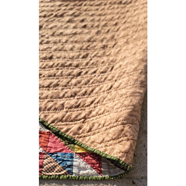 19th Century 19thc Mini Pieced Birds in Flight Patchwork Quilt For Sale - Image 5 of 6