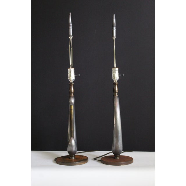 Mid 20th Century Gerald Thurston Influence Sculptural Lamps - a Pair For Sale - Image 9 of 12