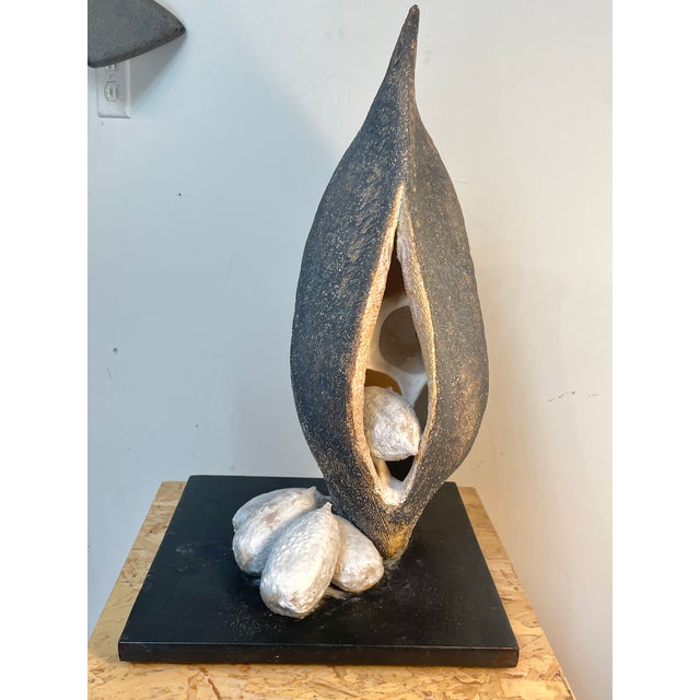 Mid-Century Modern Large Milkweed Pod Sculpture Vintage Mid Century Decor For Sale - Image 3 of 12