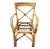 Wood 1940s Restored Mid-Century Loop Arm Rattan Dining Chairs With "X" Back- Set of 4 For Sale - Image 7 of 9