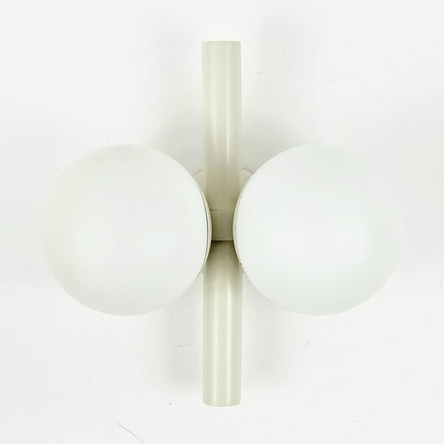 Mid-Century Modern Space Age Opaline Glass Wall Lamp from Kaiser Leuchten, Germany, 1960s For Sale - Image 6 of 10
