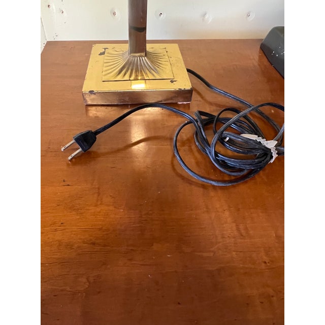 Vintage Brass Bankers Lamp For Sale - Image 4 of 11