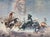 Up for sale is an original oil painting by artist Bill Larsen featuring a Native American Indian horse hunt scene. The...