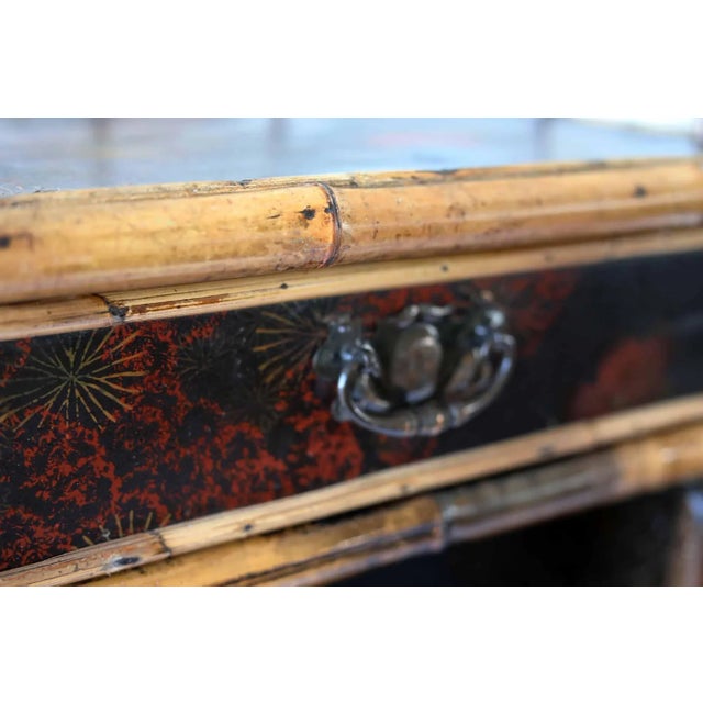 Antique English Chinoiserie Bamboo Cabinet For Sale In Providence - Image 6 of 11