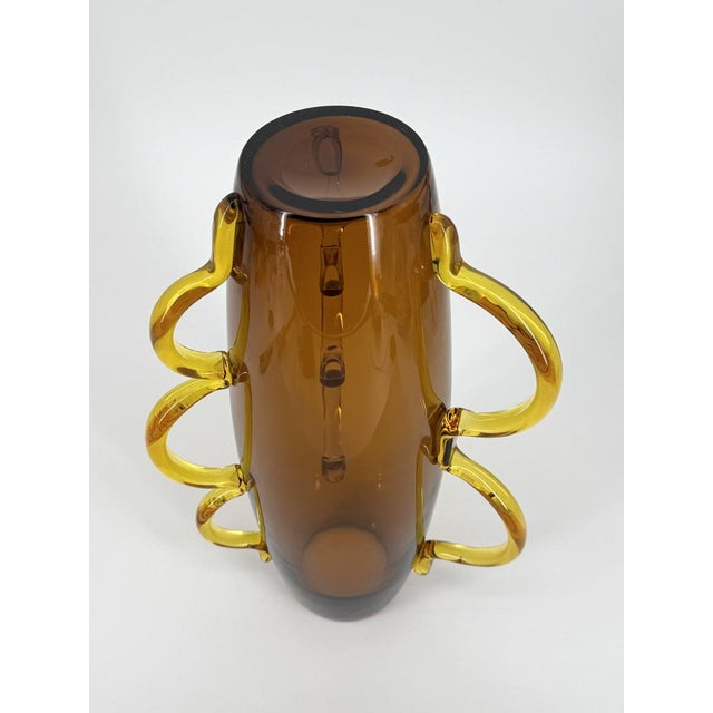 Brown Murano Glass Vase by Alessandro Mendini for Venini, Italy, 1997 For Sale - Image 8 of 12